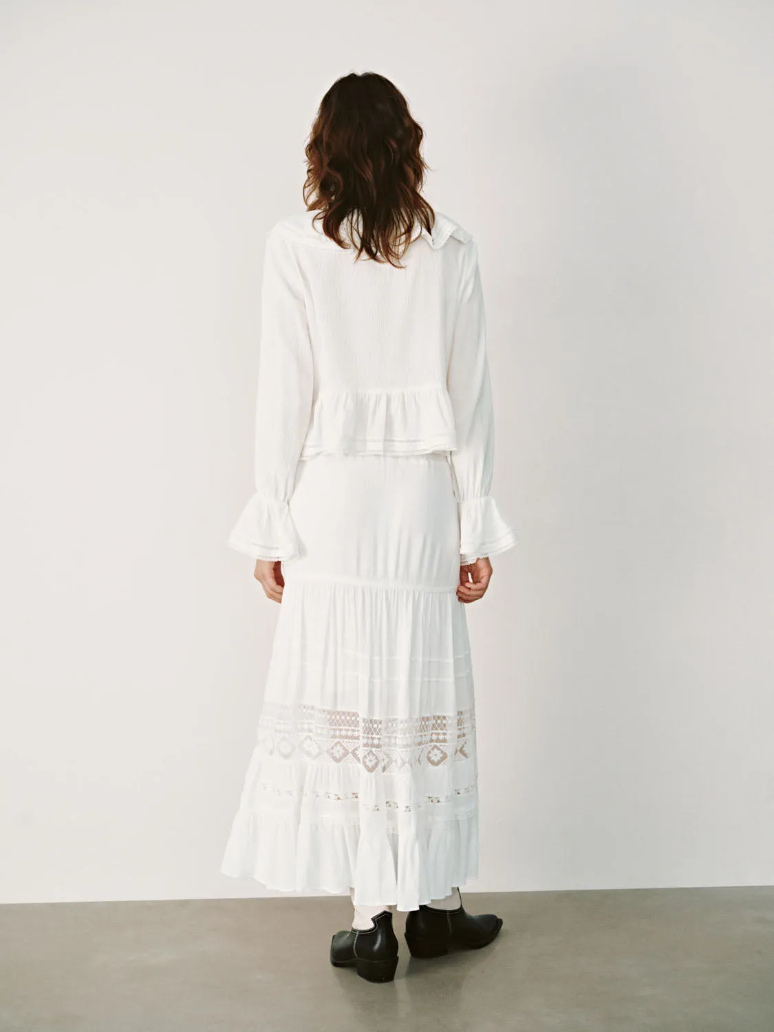 Lace Maxi A-Line Skirts