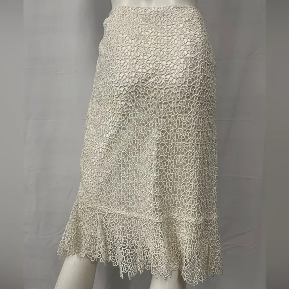 Lafayette 148 New York White Midi Pencil Skirt
