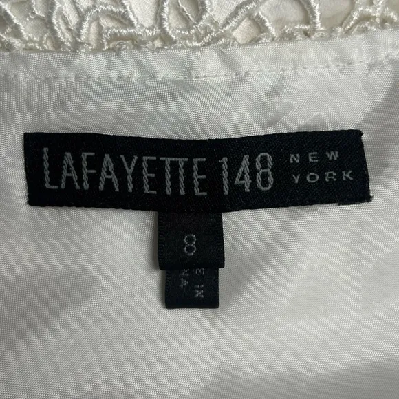 Lafayette 148 New York White Midi Pencil Skirt