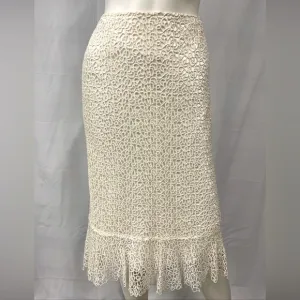 Lafayette 148 New York White Midi Pencil Skirt