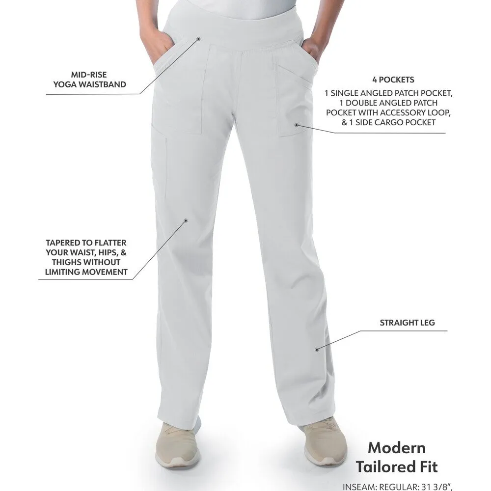 Landau Proflex Women's Straight-Leg Yoga Pants   4 Pockets - WHITE / Sizes XXS - 5XL