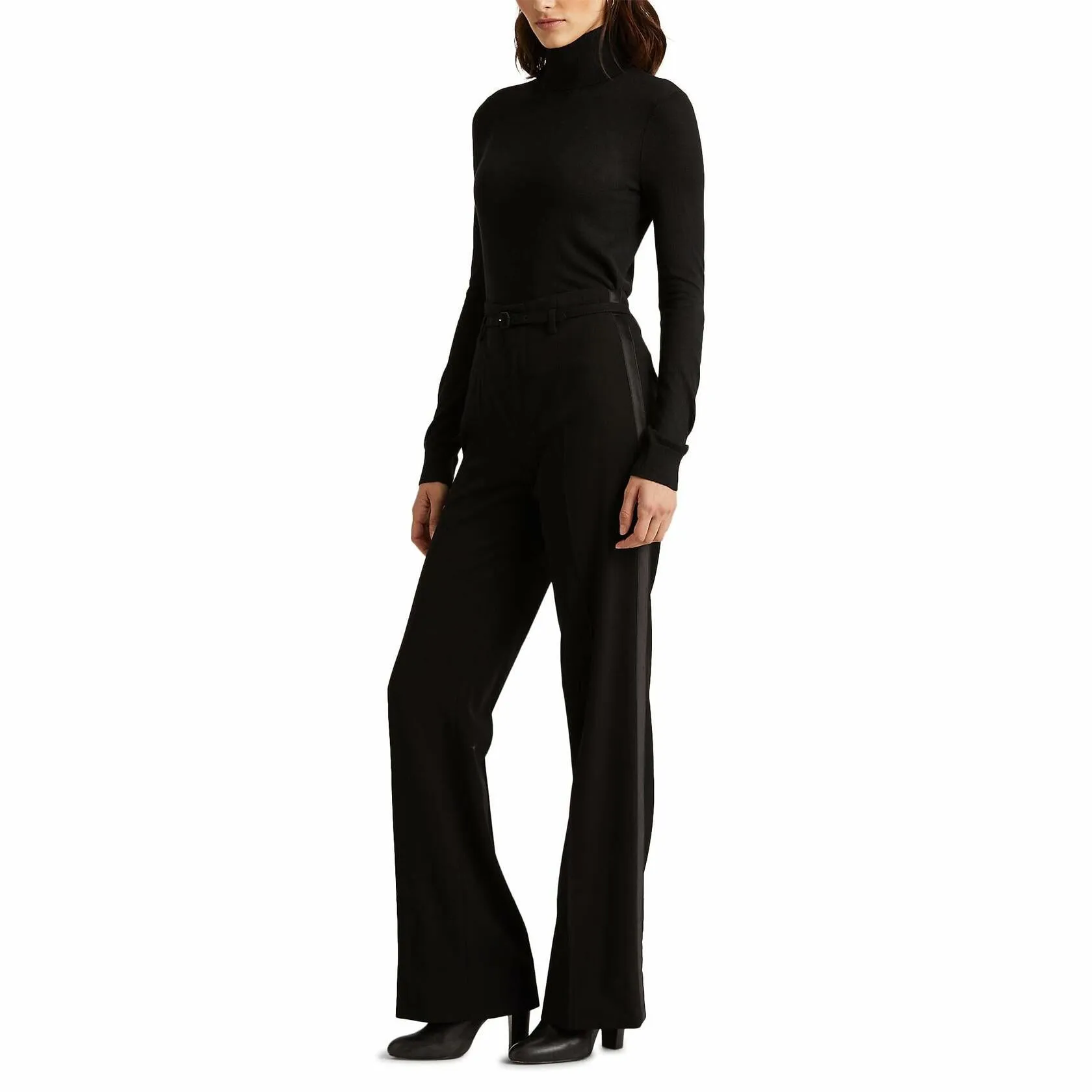 Lauren Ralph Lauren Petite Turtleneck Sweater Polo Black PM