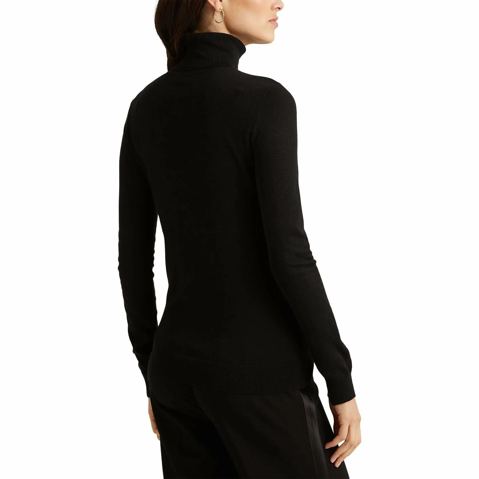 Lauren Ralph Lauren Petite Turtleneck Sweater Polo Black PM