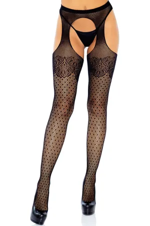 Leg Avenue Polka Dot Suspender Hose