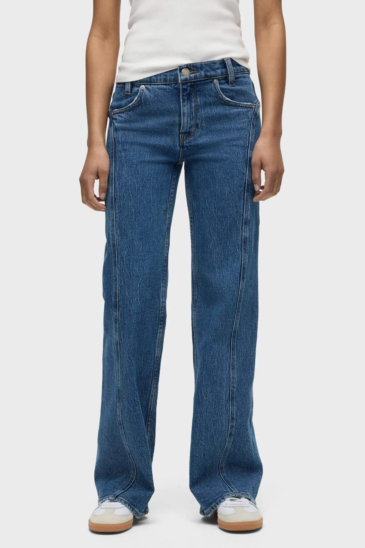 Lexi Mid-Rise Seamed Wide Leg