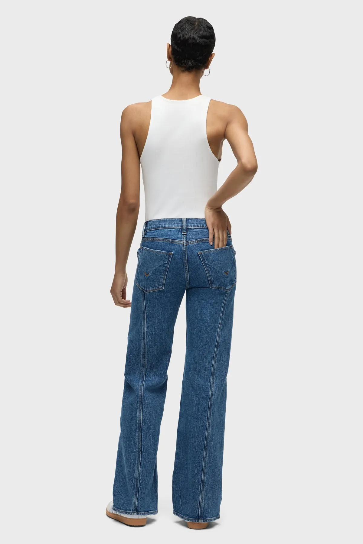 Lexi Mid-Rise Seamed Wide Leg