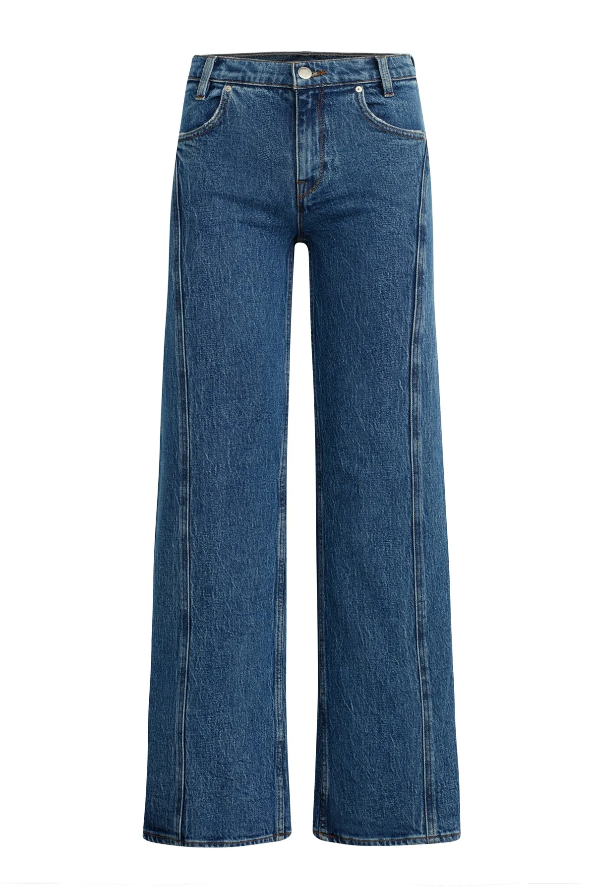 Lexi Mid-Rise Seamed Wide Leg