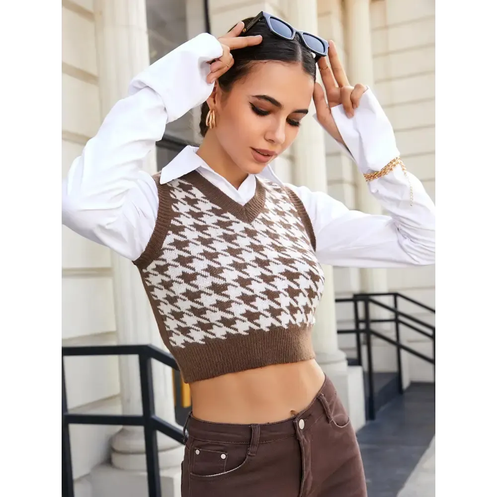 Light Academia Sweater Vest for Chic Library and Office Style