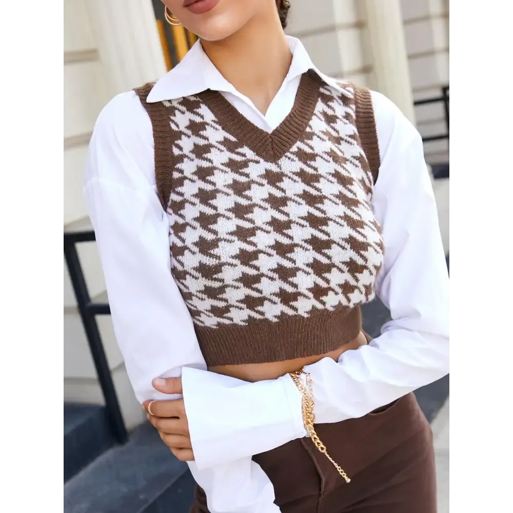 Light Academia Sweater Vest for Chic Library and Office Style