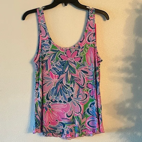 {Lilly Pulitzer} Brand New Ruffle PJ Tank