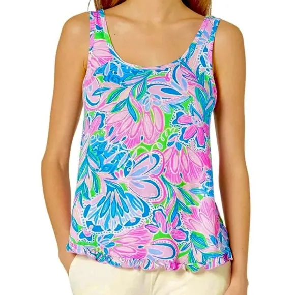 {Lilly Pulitzer} Brand New Ruffle PJ Tank