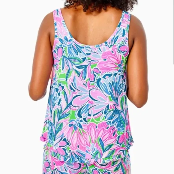 {Lilly Pulitzer} Brand New Ruffle PJ Tank