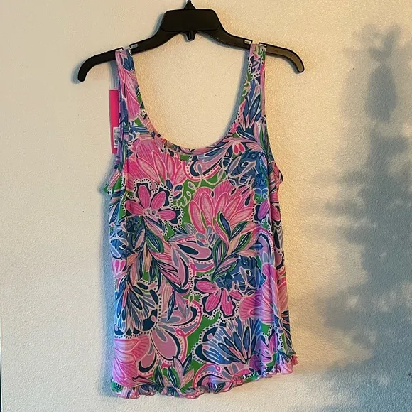 {Lilly Pulitzer} Brand New Ruffle PJ Tank