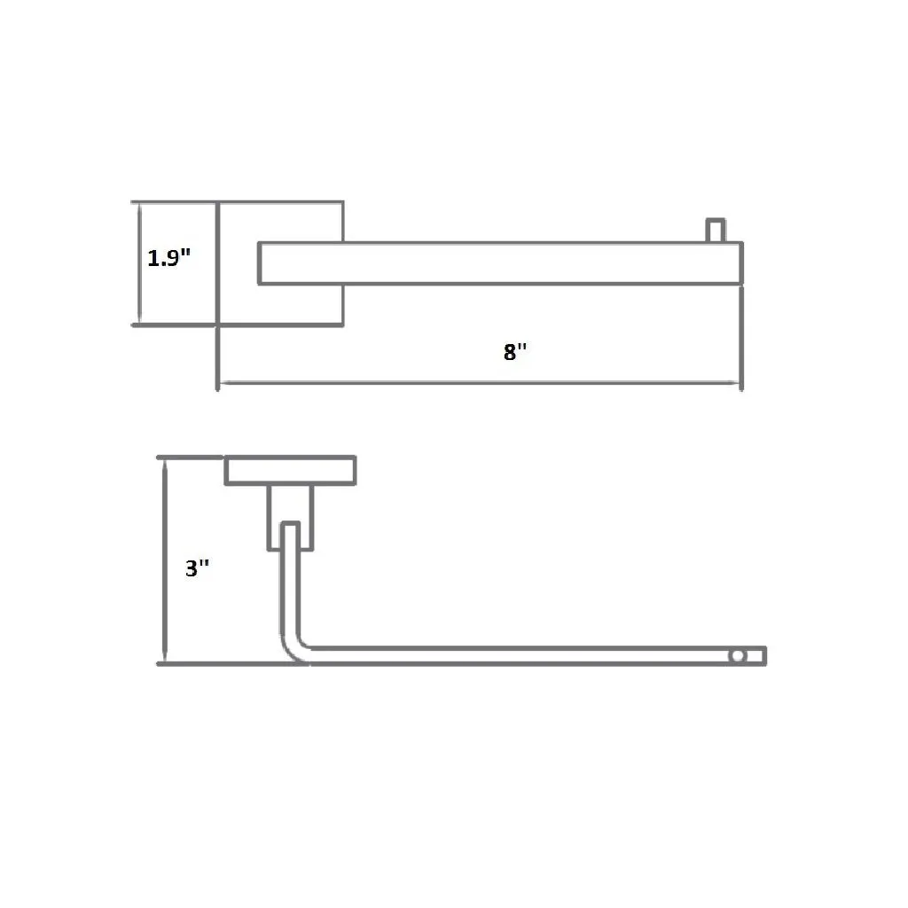 Line Toilet Paper Holder - Wall Mount - 6" Brass/Polished Chrome