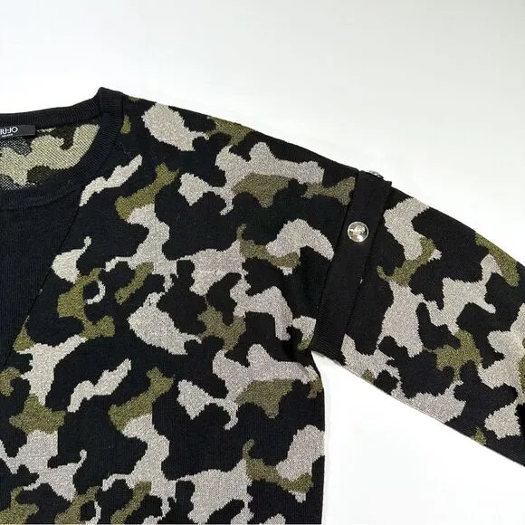Liu Jo Milano Size Medium Camouflage Pattern Sweater