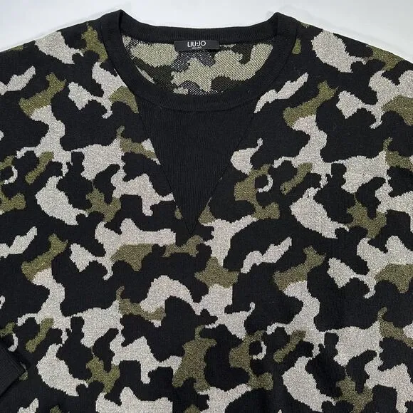 Liu Jo Milano Size Medium Camouflage Pattern Sweater