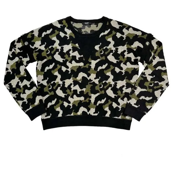 Liu Jo Milano Size Medium Camouflage Pattern Sweater