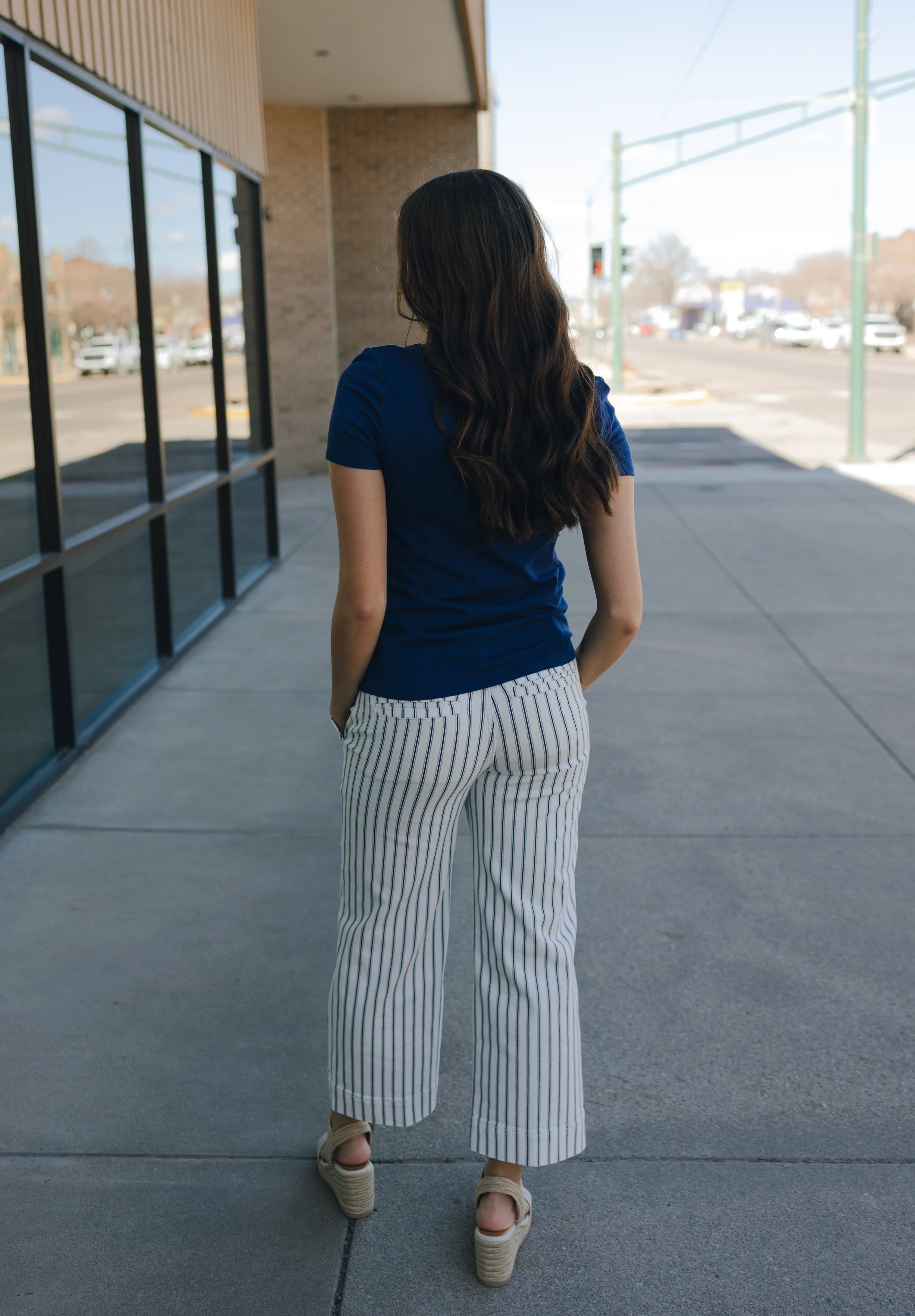 Liverpool Patch Pocket Wide Leg Pants