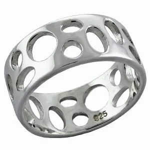 LOAS1026 High-Polished 925 Sterling Silver Ring