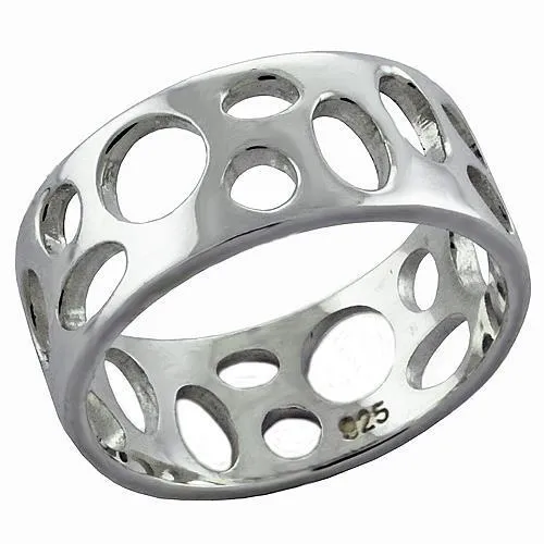 LOAS1026 High-Polished 925 Sterling Silver Ring