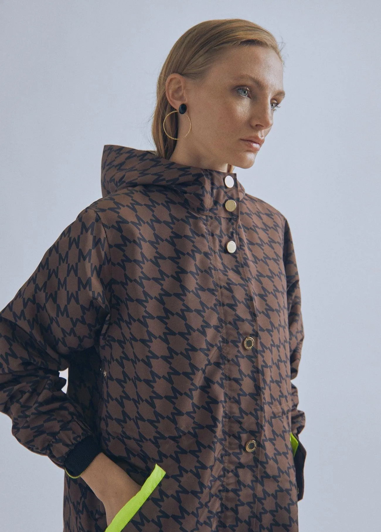Logo trench coat