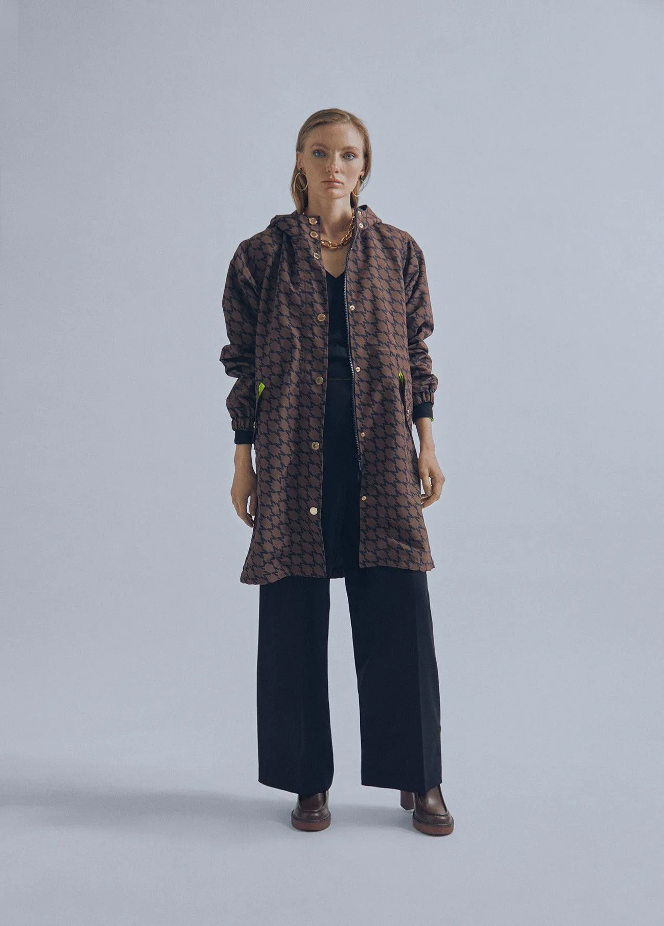 Logo trench coat