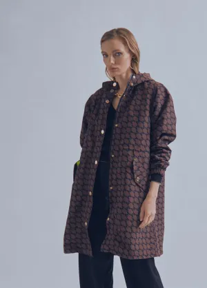 Logo trench coat