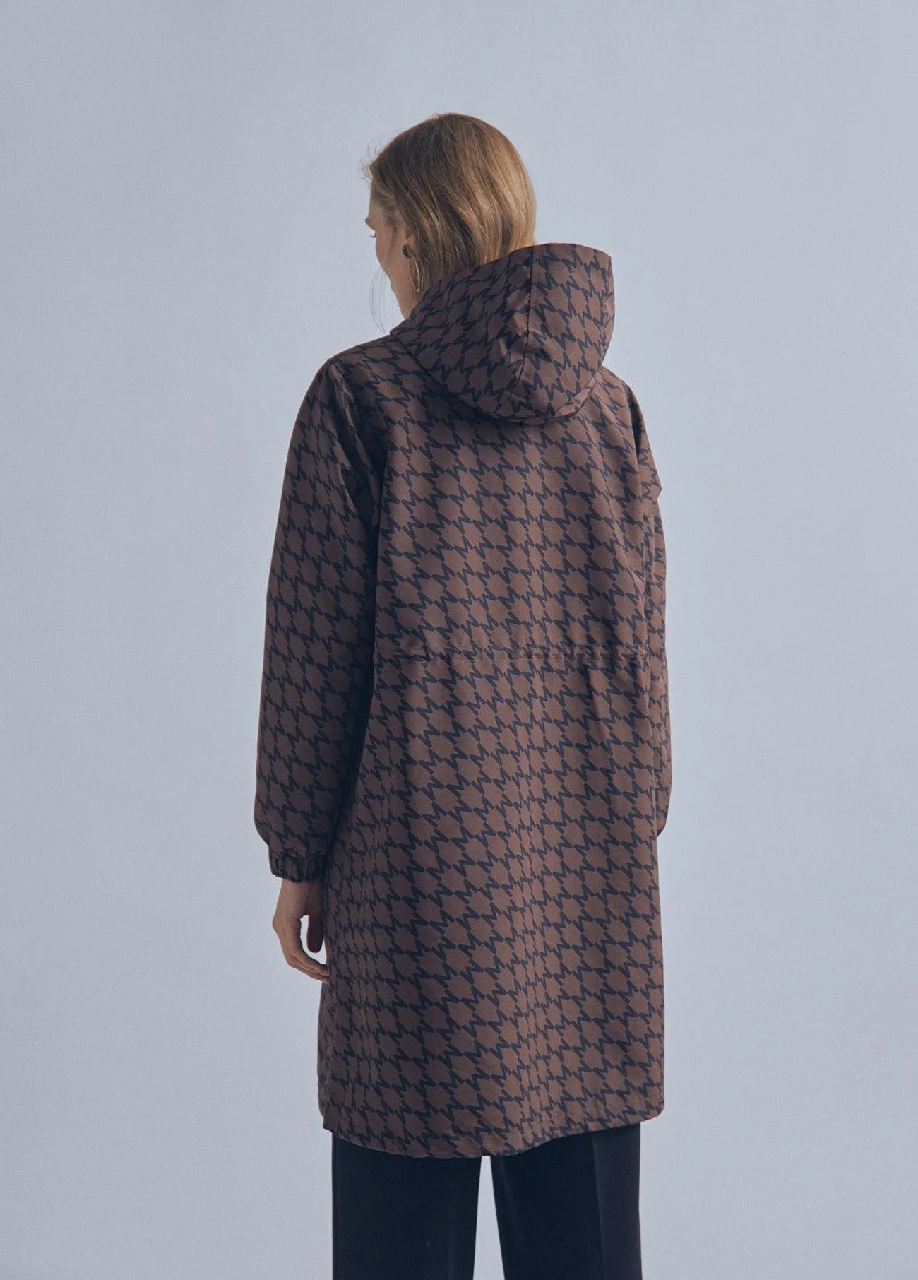Logo trench coat
