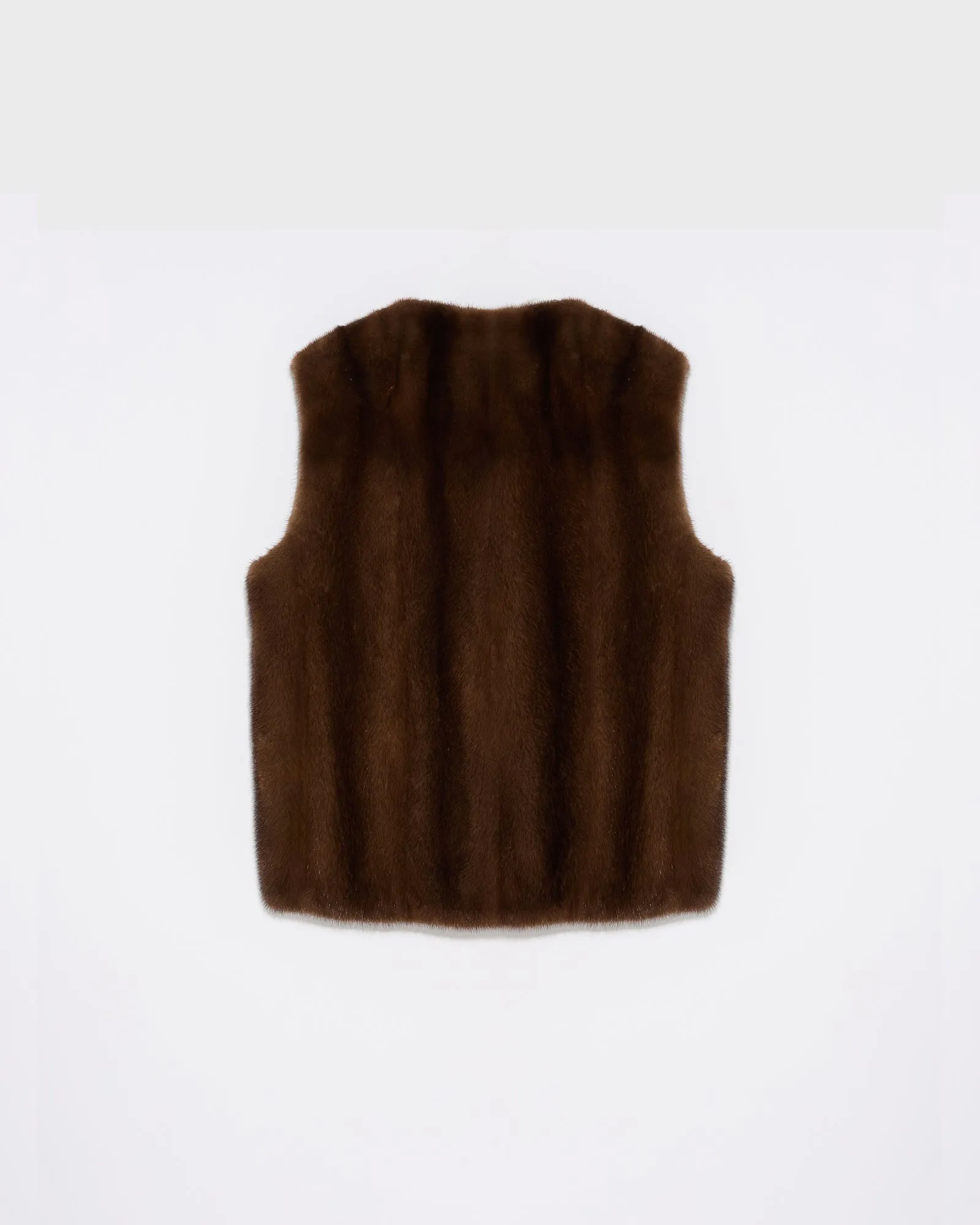 Long-haired mink fur gilet