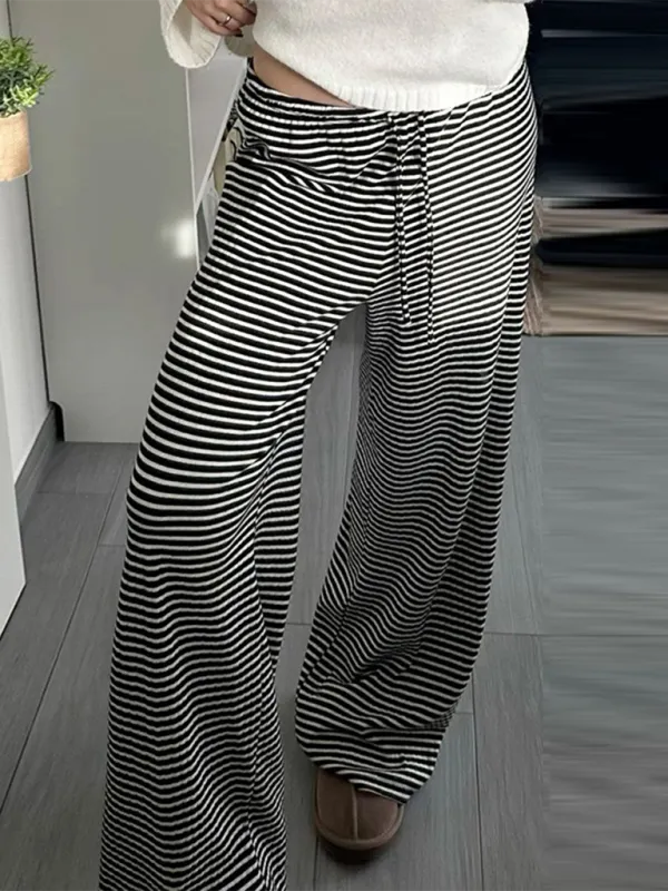 Loose-fitting low-rise casual pants