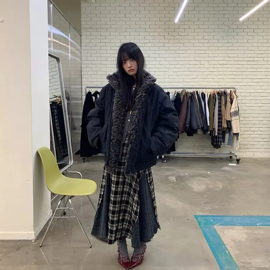 Luxury Detachable Fur Collar Parka