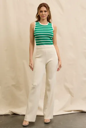 Maggie Stripe Knit Sleeveless Top and Pants Set