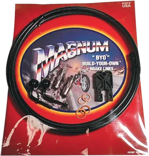 Magnum 496135A BYO Build-Your-Own DOT Single Disc Brake Line Kit with 6ft Brake Line - 35 Deg Banjo - Black