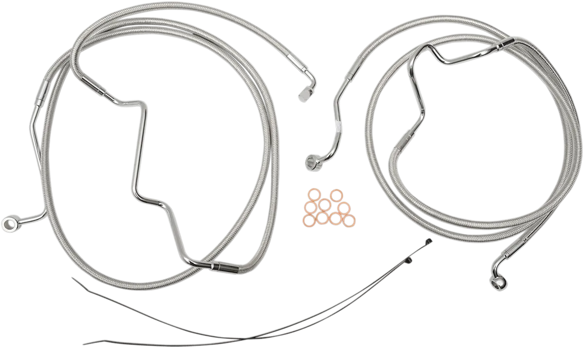 Magnum AS57016 Polished Stainless Designer Series Front Lower Brake Line Kit