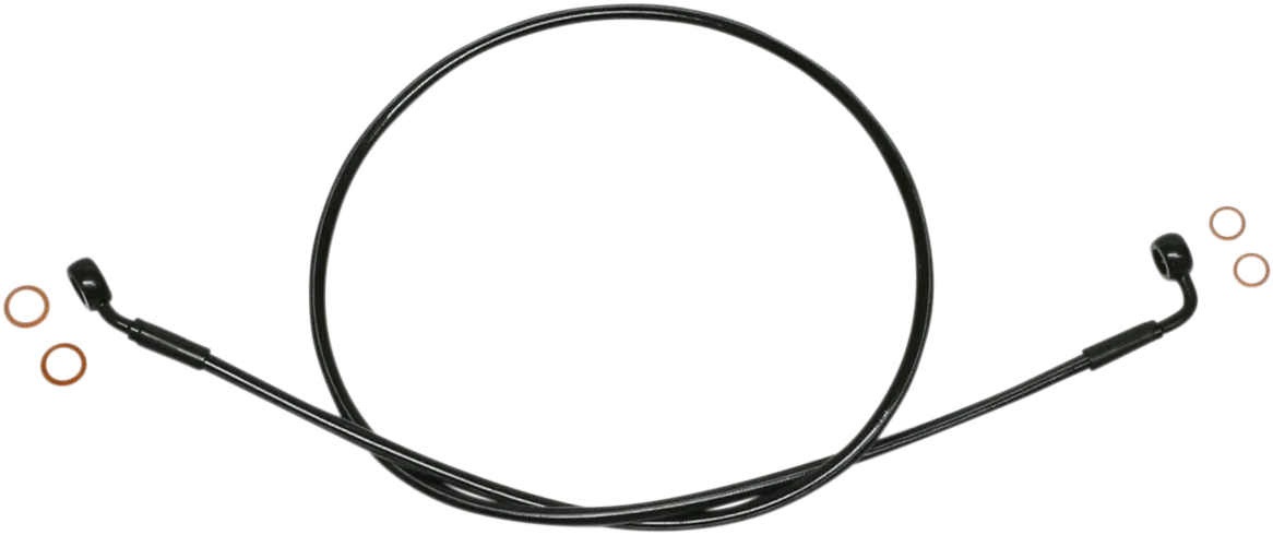 Magnum SBB0601-42 Black Coated XR Stainless Front Brake Line Kit with Black Fittings - 42in. Total Length