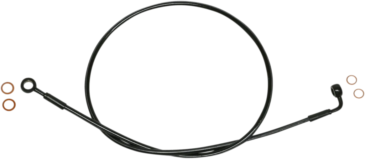 Magnum SBB0604-52 Black Coated XR Stainless Front Brake Line Kit with Black Fittings - 52in. Total Length