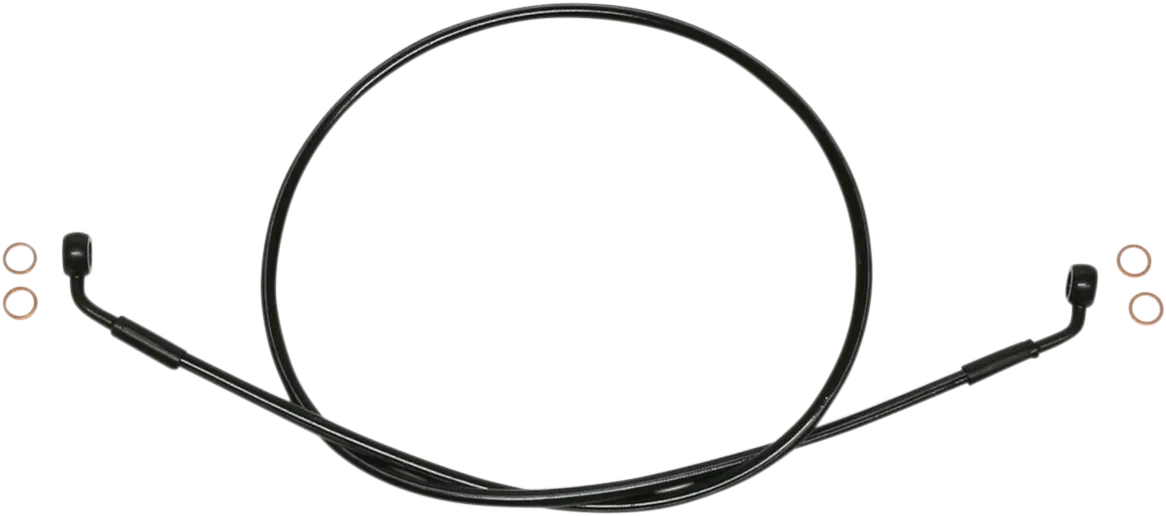 Magnum SBB0606-50 Black Coated XR Stainless Front Brake Line Kit with Black Fittings - 50in. Total Length