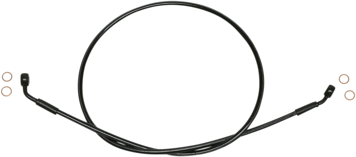 Magnum SBB0608-48 Black Coated XR Stainless Front Brake Line Kit with Black Fittings - 48in. Total Length