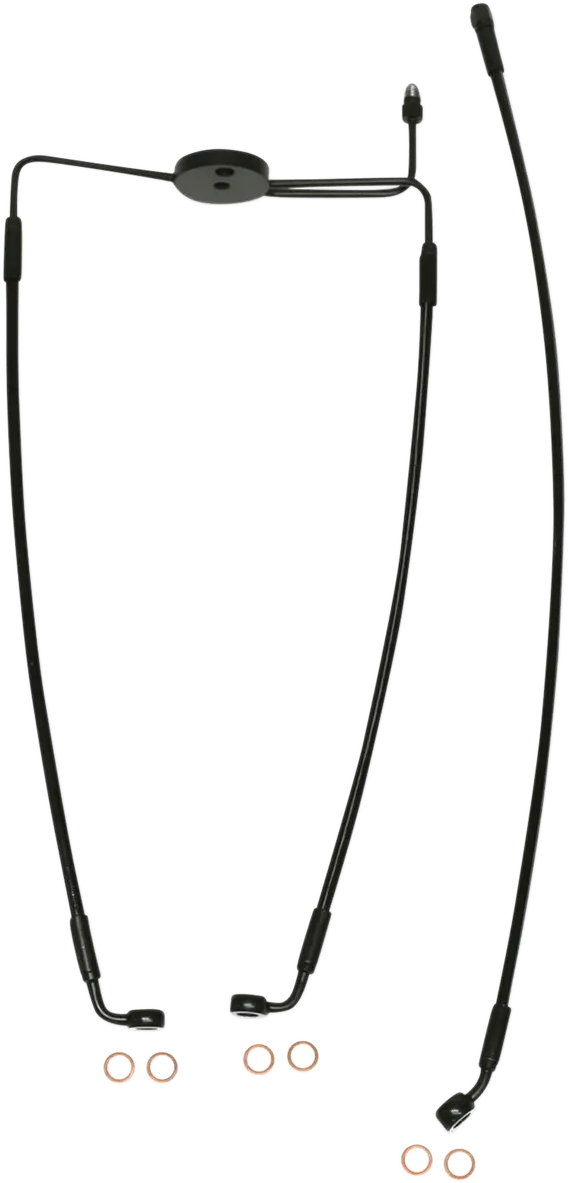 Magnum SBB1310-27 Black Coated XR Stainless Front Brake Line Kit with Black Fittings - 27in. Total Length
