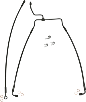 Magnum SBB1314-29 Black Coated XR Stainless Lower Front Brake Line Kit with Black Fittings - 29in. Total Length