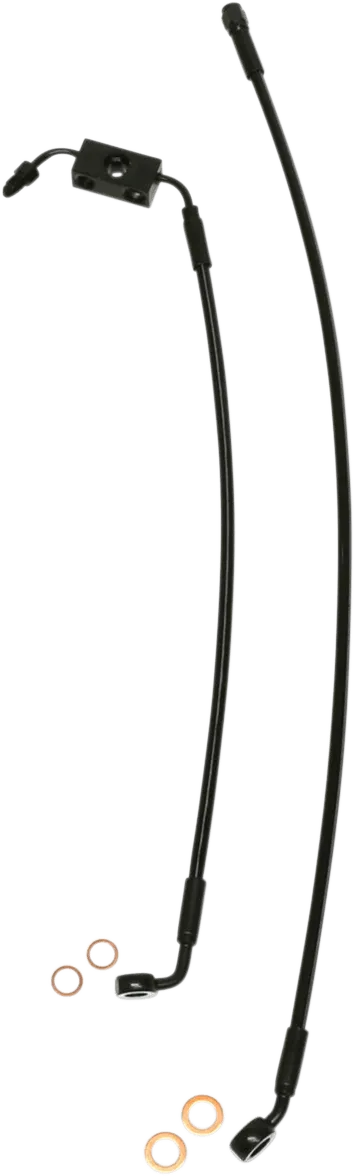 Magnum SBB1316-32 Black Coated XR Stainless Front Brake Line Kit with Black Fittings - 32in. Total Length