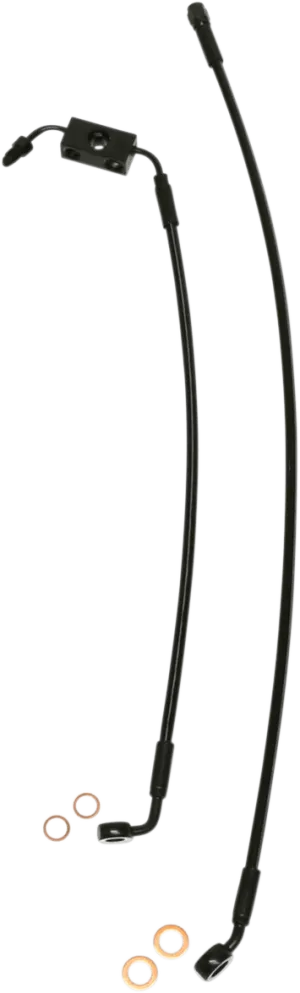 Magnum SBB1316-32 Black Coated XR Stainless Front Brake Line Kit with Black Fittings - 32in. Total Length