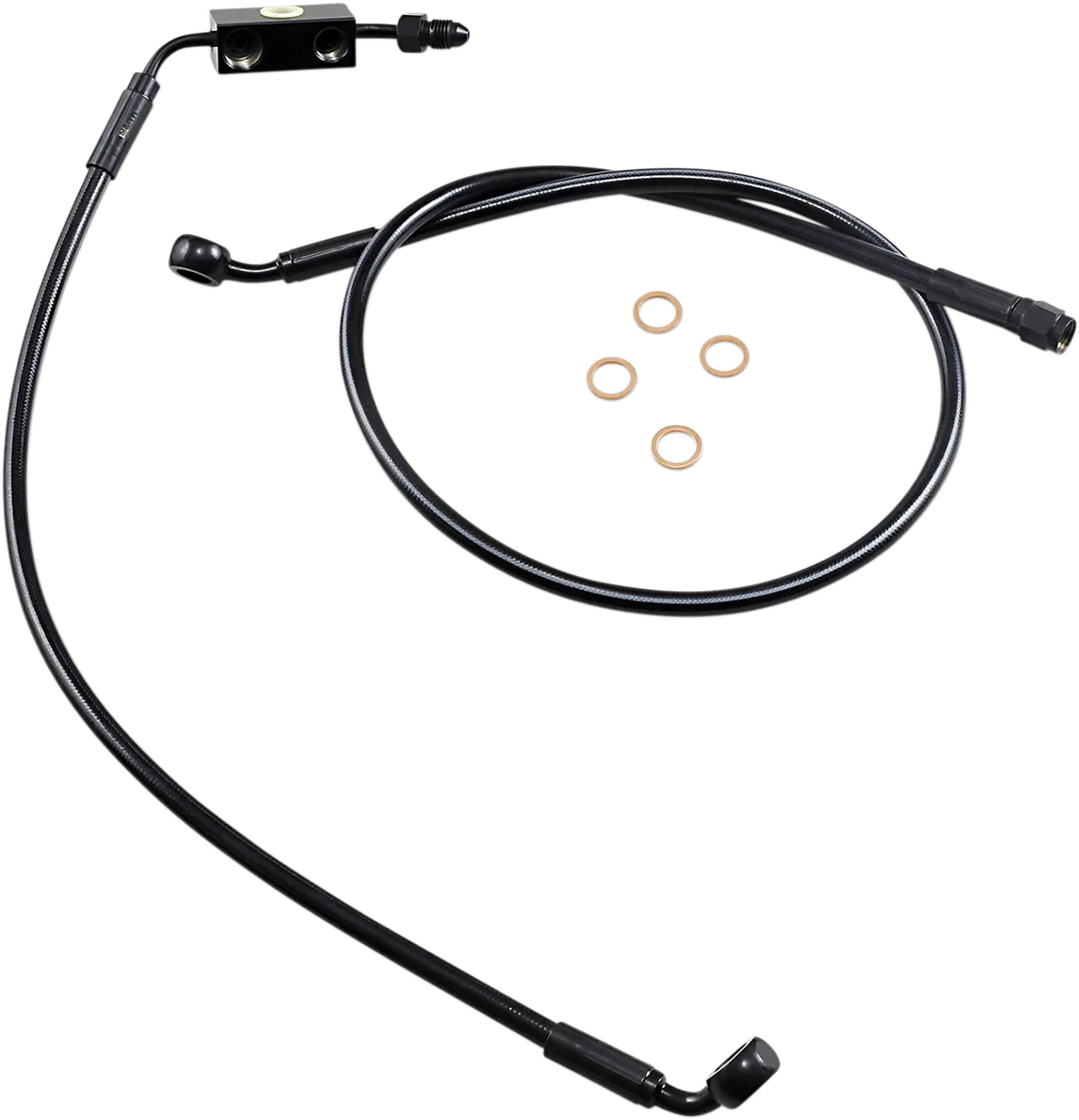 Magnum SBB1325-29 Black Coated XR Stainless Front Brake Line Kit with Black Fittings - 29in. Total Length