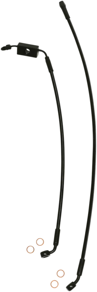 Magnum SBB1325-29 Black Coated XR Stainless Front Brake Line Kit with Black Fittings - 29in. Total Length