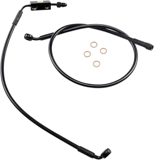 Magnum SBB1325-29 Black Coated XR Stainless Front Brake Line Kit with Black Fittings - 29in. Total Length