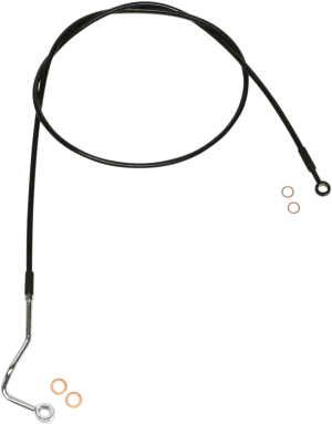 Magnum SBB1402-64 Black Coated XR Stainless Upper Front Brake Line Kit with Black Fittings - 64in. Total Length