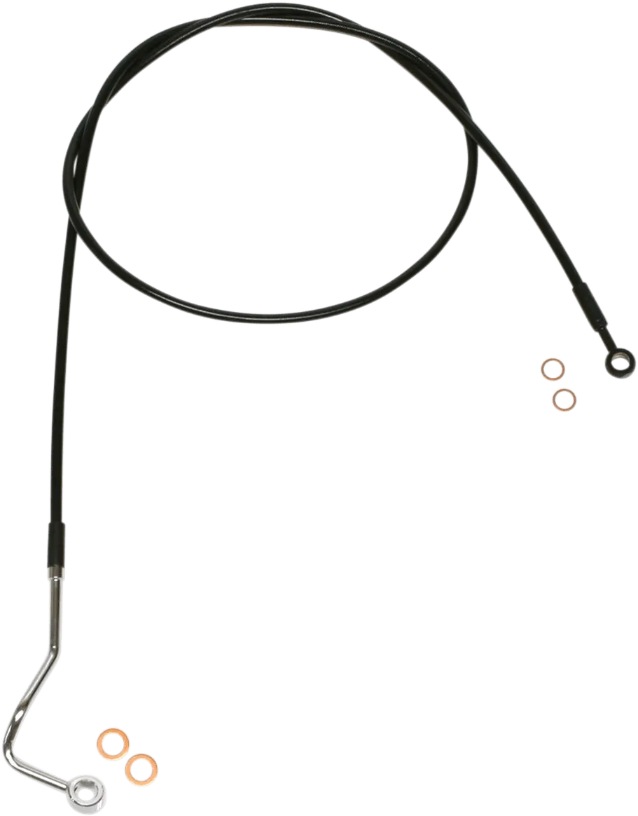 Magnum SBB1402-64 Black Coated XR Stainless Upper Front Brake Line Kit with Black Fittings - 64in. Total Length