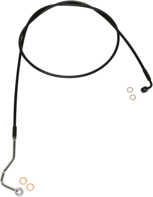 Magnum SBB1403-64 Black Coated XR Stainless Upper Front Brake Line Kit with Black Fittings - 64in. Total Length