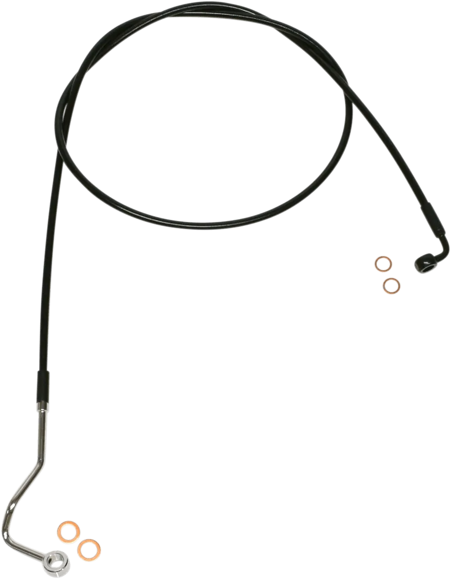 Magnum SBB1403-64 Black Coated XR Stainless Upper Front Brake Line Kit with Black Fittings - 64in. Total Length