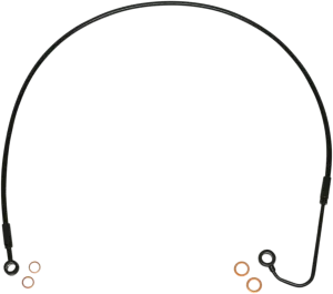 Magnum SBB1408-36 Black Coated XR Stainless Upper Front Brake Line Kit with Black Fittings - 41-1/4in. Total Length